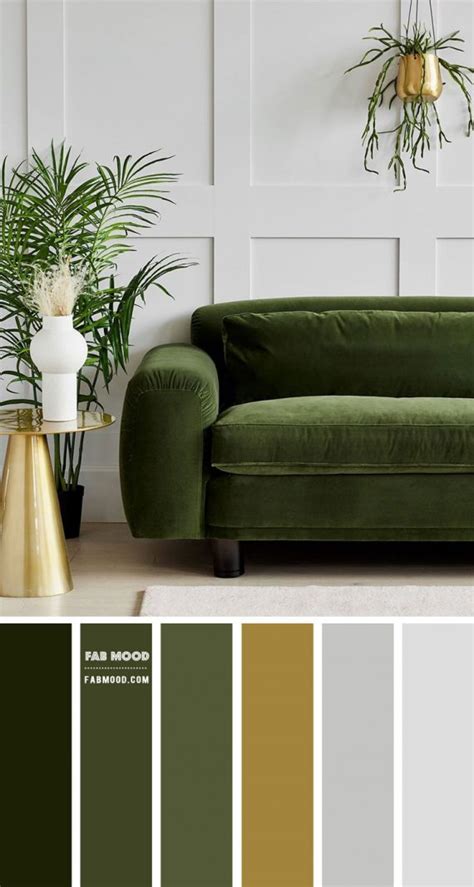 Green and Grey Colour Idea For Living Room, Grey Living Room