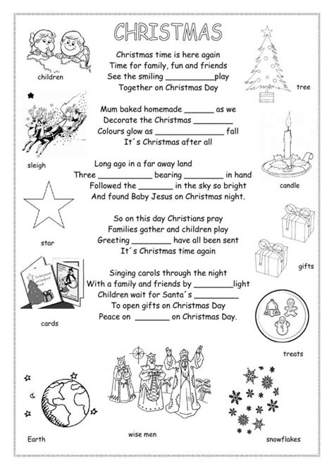 Christmas Adjectives Worksheet Pdf | AlphabetWorksheetsFree.com