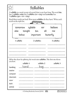 View Syllable Worksheet For Kindergarten Pictures