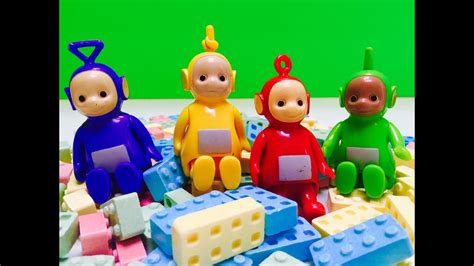 Teletubbies Building LEGO Mega Bloks Candy Wall Video - YouTube