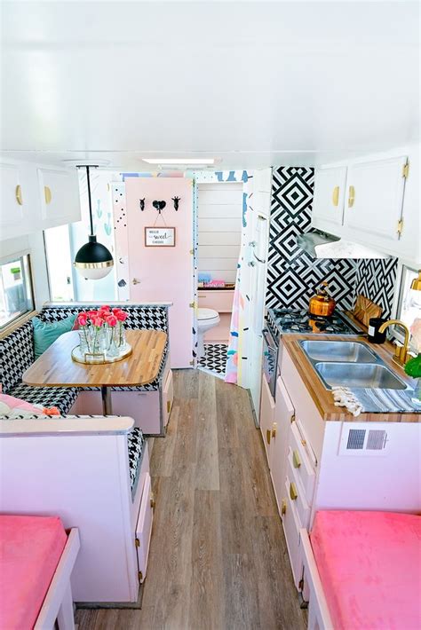 Playful Vintage Camper Renovation | Diy camper remodel, Vintage camper ...