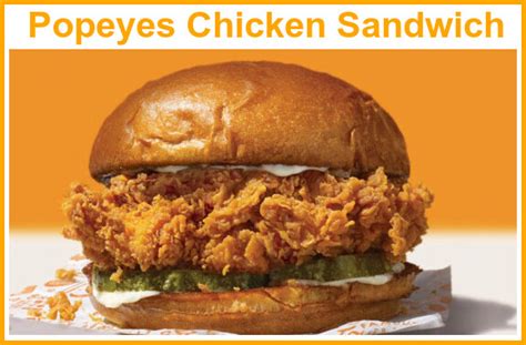 Popeyes Chicken Sandwich - Menu, Prices, And Calories Popeyes Menu