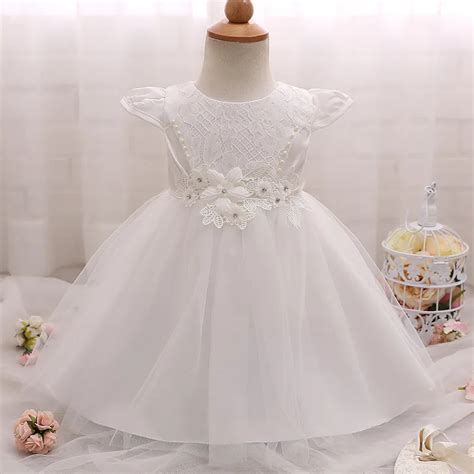 Beaded Pearls Ball Gown Baby Girl Birthday Party Christmas Dresses ...