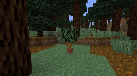 Leaves + flower pot with cactus in it = little bushes : r/Minecraft