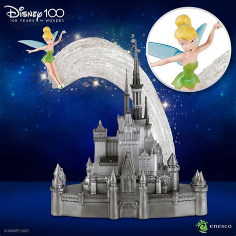 Grand Jester Studios Disney 100 Disney Castle with Tinker Bell Statue