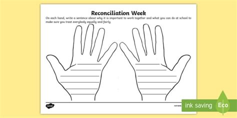 National Reconciliation Week Hands Activity | EYLF - F-2