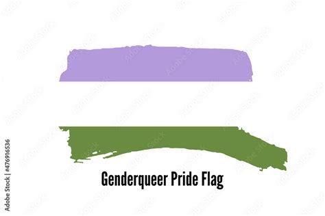 Genderqueer Pride flag. Symbol of LGBT community. Hand drawn ink brush ...