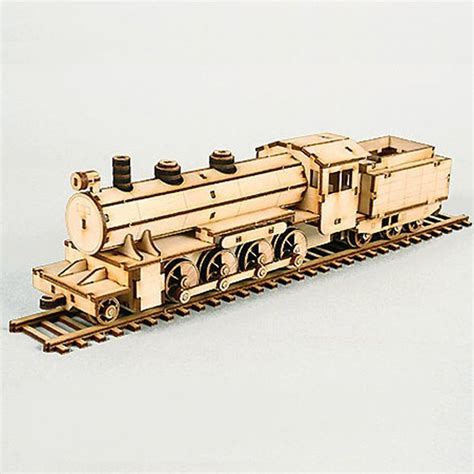 Steam Locomotive Model Kit Wooden Assembly Educational Kits Series ...