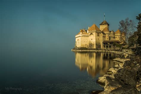 Chillon Castle at Lake Geneva, Switzerland