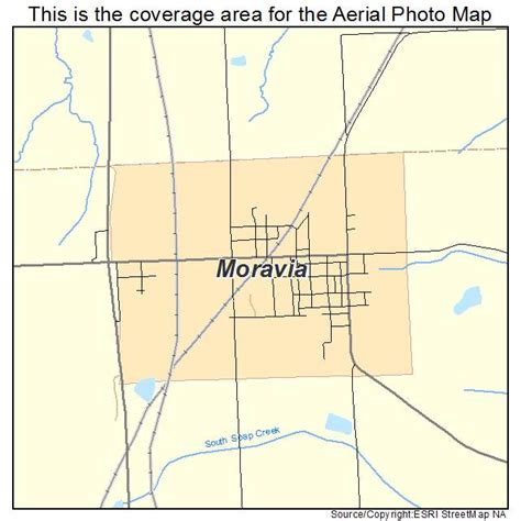 Aerial Photography Map of Moravia, IA Iowa