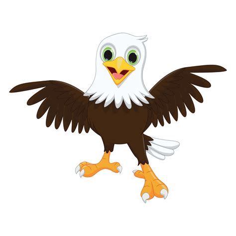 cute eagle cartoon. vector illustration 9190573 Vector Art at Vecteezy