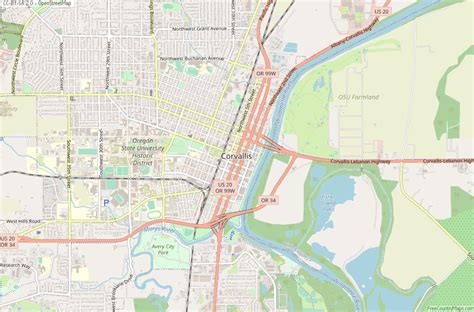 Corvallis Map United States Latitude & Longitude: Free Maps