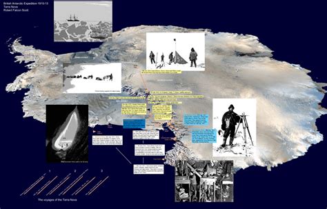 Time line and infographic, Robert Falcon Scott's journey to the South ...