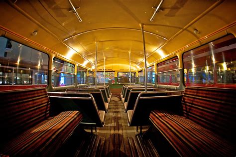 Inside an old London Routemaster bus. I regularly used to travel on ...