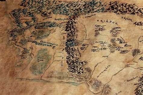 Huge BELERIAND Map Handdrawn Realistic Map. please Read - Etsy