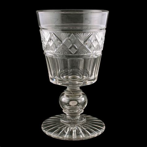 Victorian Antique Coin Glass | Large Antique Coin Goblet | Glass ...