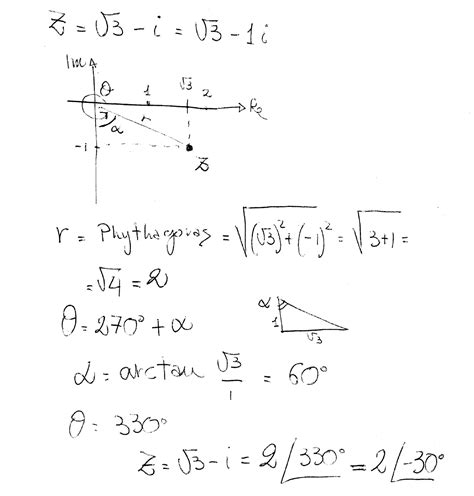 Write the complex number sqrt3 - i in polar form? | Socratic