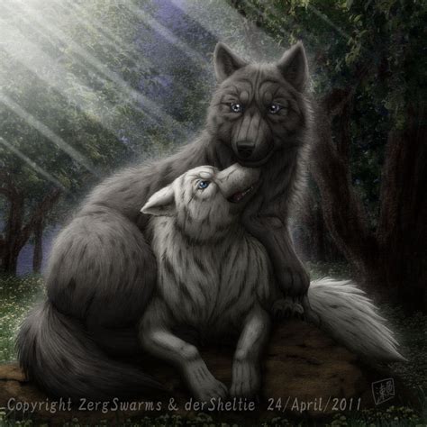 Wolf couple by SheltieWolf on DeviantArt