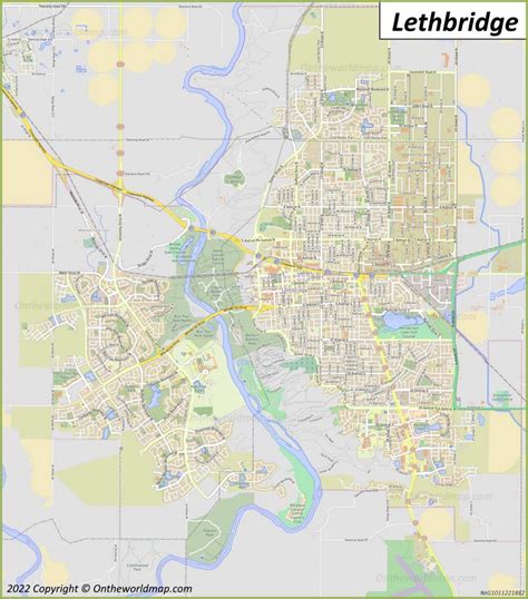 Lethbridge Map | Alberta, Canada | Detailed Maps of Lethbridge