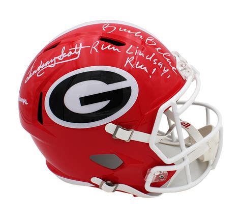 Buck Belue and Lindsay Scott Signed Georgia Bulldogs Speed Full Size ...