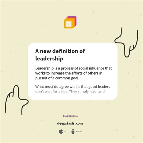 A new definition of leadership - Deepstash