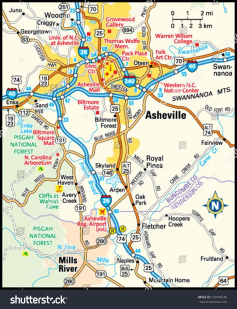 Discovering The Beauty Of Asheville, Nc Through Its Map - Map Of The Usa