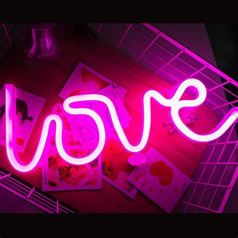 Love Neon Sign | Love neon sign, Neon wall signs, Pink neon sign