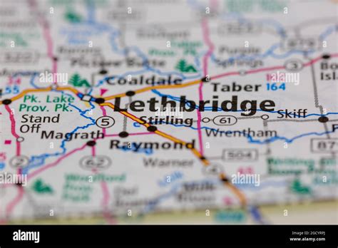 Lethbridge on a map hi-res stock photography and images - Alamy