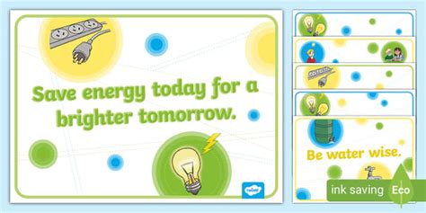 Energy-Saving Slogans Poster Display Pack KS1 (Teacher-Made)