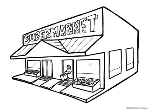 Supermarket building clipart | Tượng