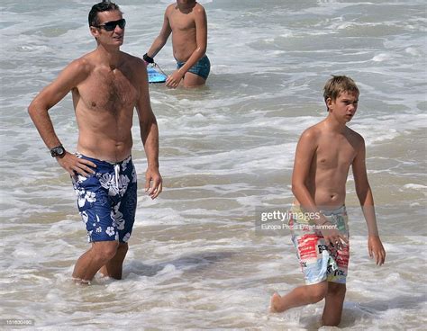 Husband of princess Cristina of Spain, Inaki Urdangarin and his son ...