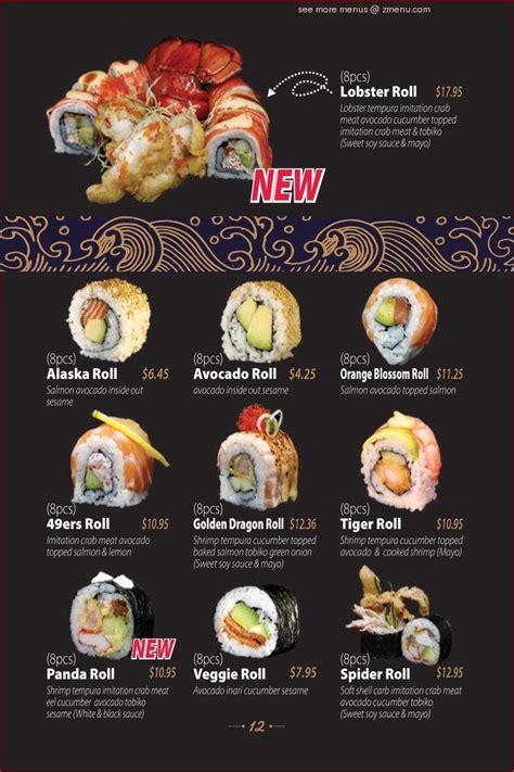 Online Menu of Sushi Go Go Restaurant, San Francisco, California, 94124 ...