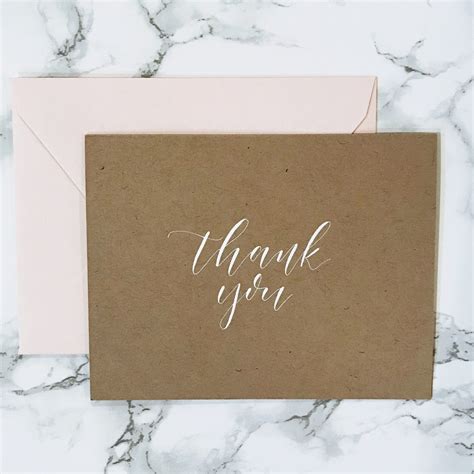 Set of 5 Thank You Cards, Stationery Set, Thank You Cards, Thank You ...