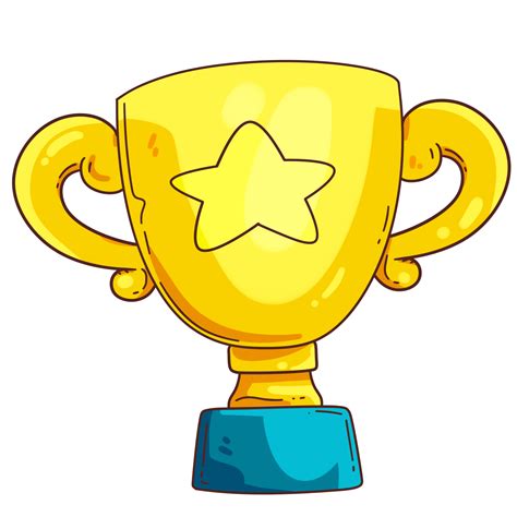 Trophy Award Cartoon Cute Isolated Clipart PNG 23985119 PNG