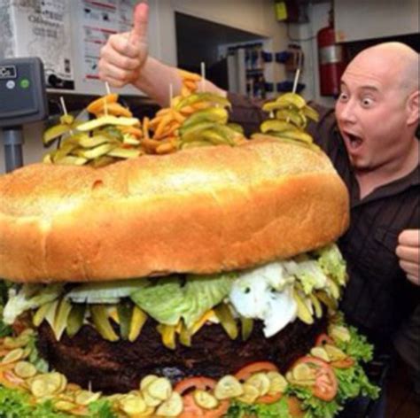 Largest hamburger I Love Burger, Hunger, Man Vs Food, Big Burgers ...