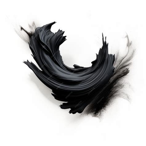 Premium AI Image | Abstract Black Photoshop Brush on Plain White Background