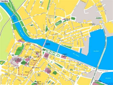 Tavira tourist map - Ontheworldmap.com