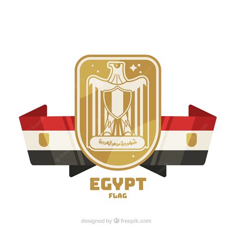 Premium Vector | Elegant egyptian flag with flat design