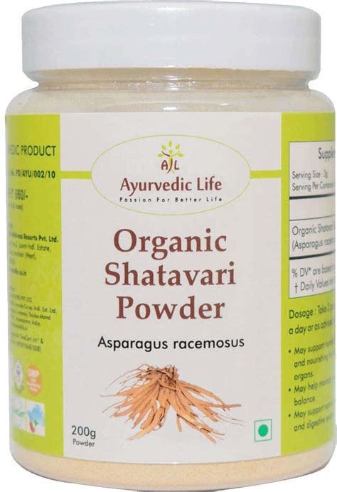 Buy AL-AYURVEDIC LIFE ORGANIC SHATAVARI POWDER 200 GMS PACK OF 4 Online ...