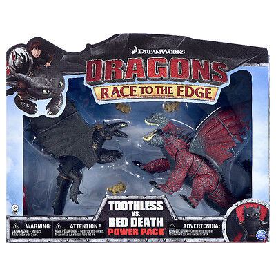 New HTF 2016 DreamWorks Dragons TOOTHLESS vs. RED DEATH How to Train ...