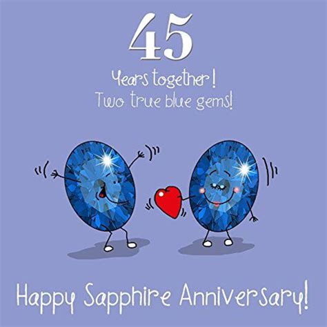 From 2.29 45th Wedding Anniversary Greetings Card - Sapphire ...