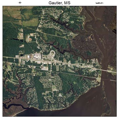 Aerial Photography Map of Gautier, MS Mississippi