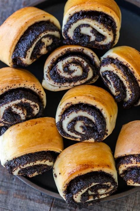 Quick Poppy Seed Rolls (Video) - Momsdish in 2020 | Recipes, Food, Desserts