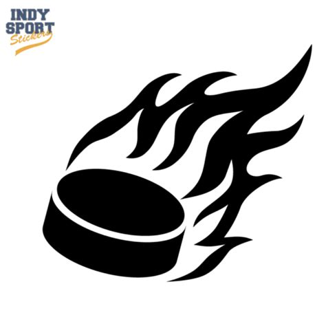 Hockey Puck and Goal Silhouette - Indy Sport Stickers