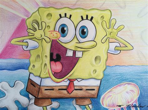 Spongebob Drawing Pencil Sketch Colorful Realistic Art Images | Images ...