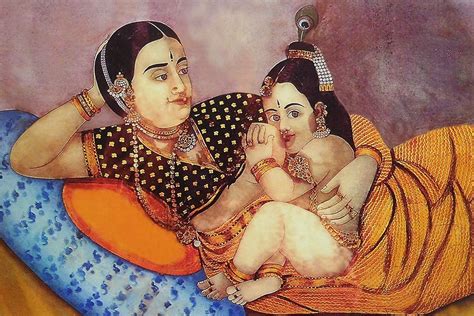 Yashoda Feeding Krishna | Indian traditional paintings, Indian ...