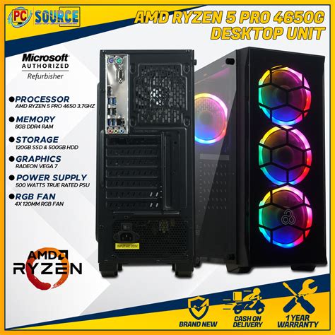 AMD Ryzen Gaming PC | Ryzen 5 4650g w/ Radeon Vega 7 Graphics 8GB RAM ...