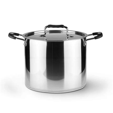 High Quality Stainless Steel Pots 24*20cm 3 Ply Sandwiched Base Soup ...