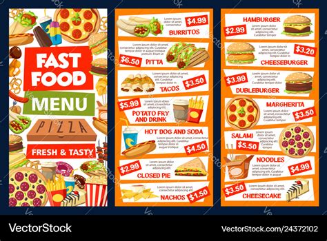 Takeaway Menu Ideas