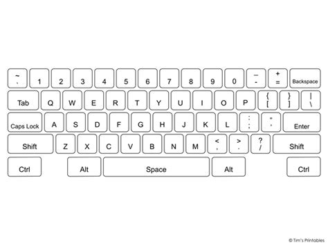 free printable keyboard template - Tim's Printables